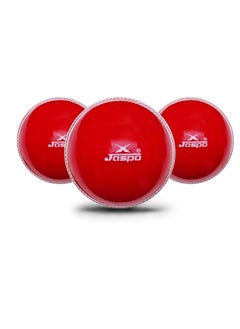 Jaspo T-20 Soft Pvc Cricket Balls Red (Pack Of Three) Standard Size - Pvc  - Image 1