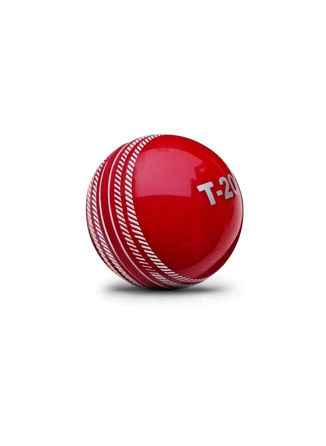 Jaspo - T-20 Soft Pvc Cricket Balls Red (Pack Of Three) Standard Size - Pvc - Image 1