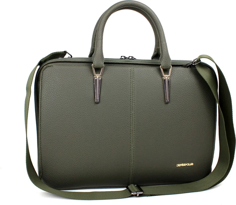 ديرسي كلوب Women Khaki Color Hanging File Document 13 & 14 inch Laptop and Briefcase