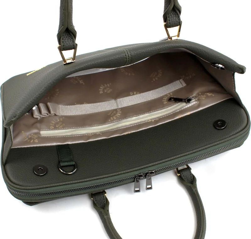 ديرسي كلوب Women Khaki Color Hanging File Document 13 & 14 inch Laptop and Briefcase