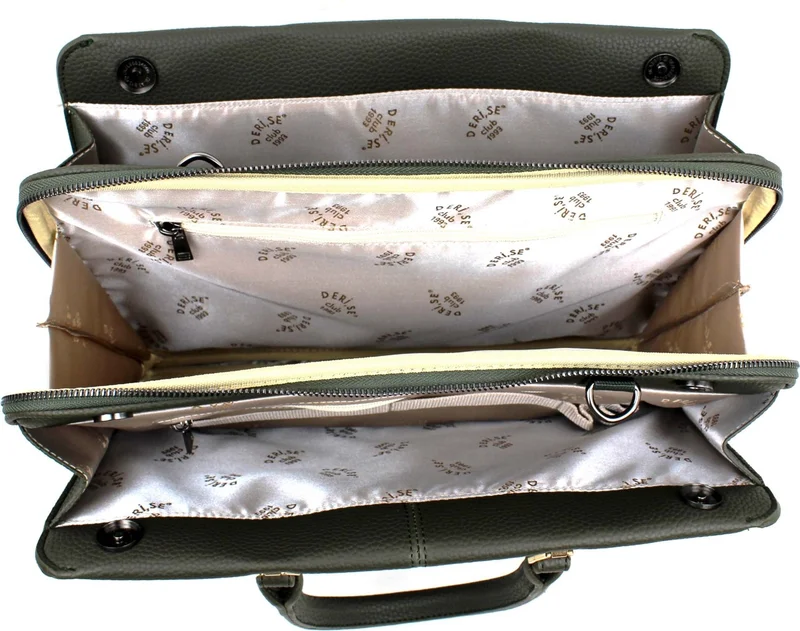 ديرسي كلوب Women Khaki Color Hanging File Document 13 & 14 inch Laptop and Briefcase