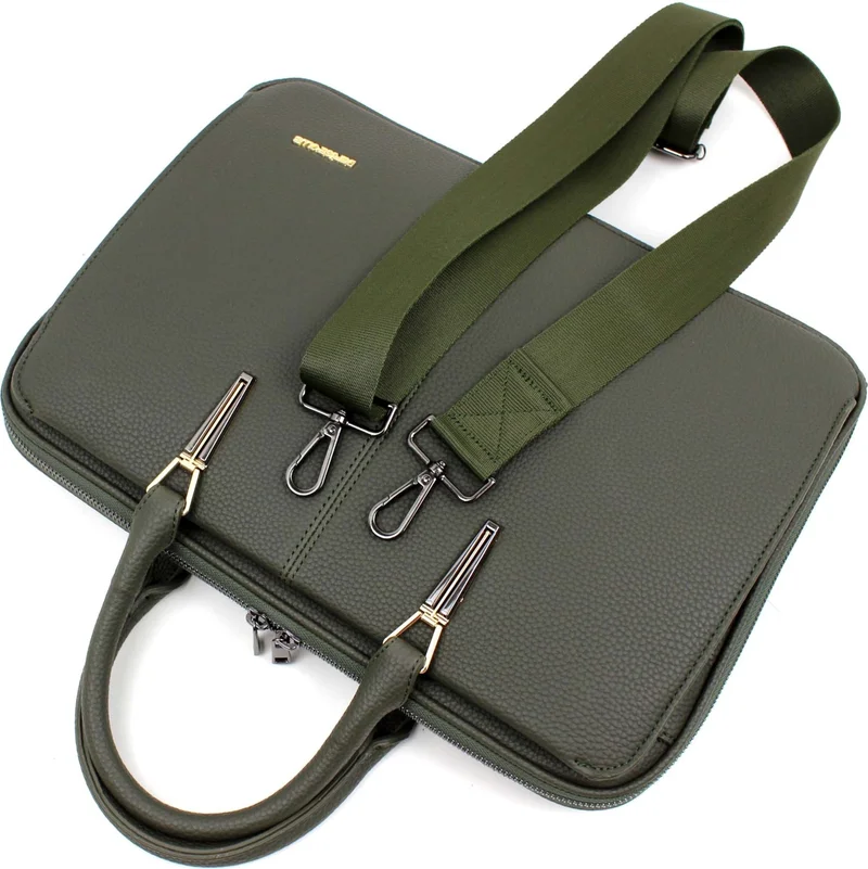 ديرسي كلوب Women Khaki Color Hanging File Document 13 & 14 inch Laptop and Briefcase