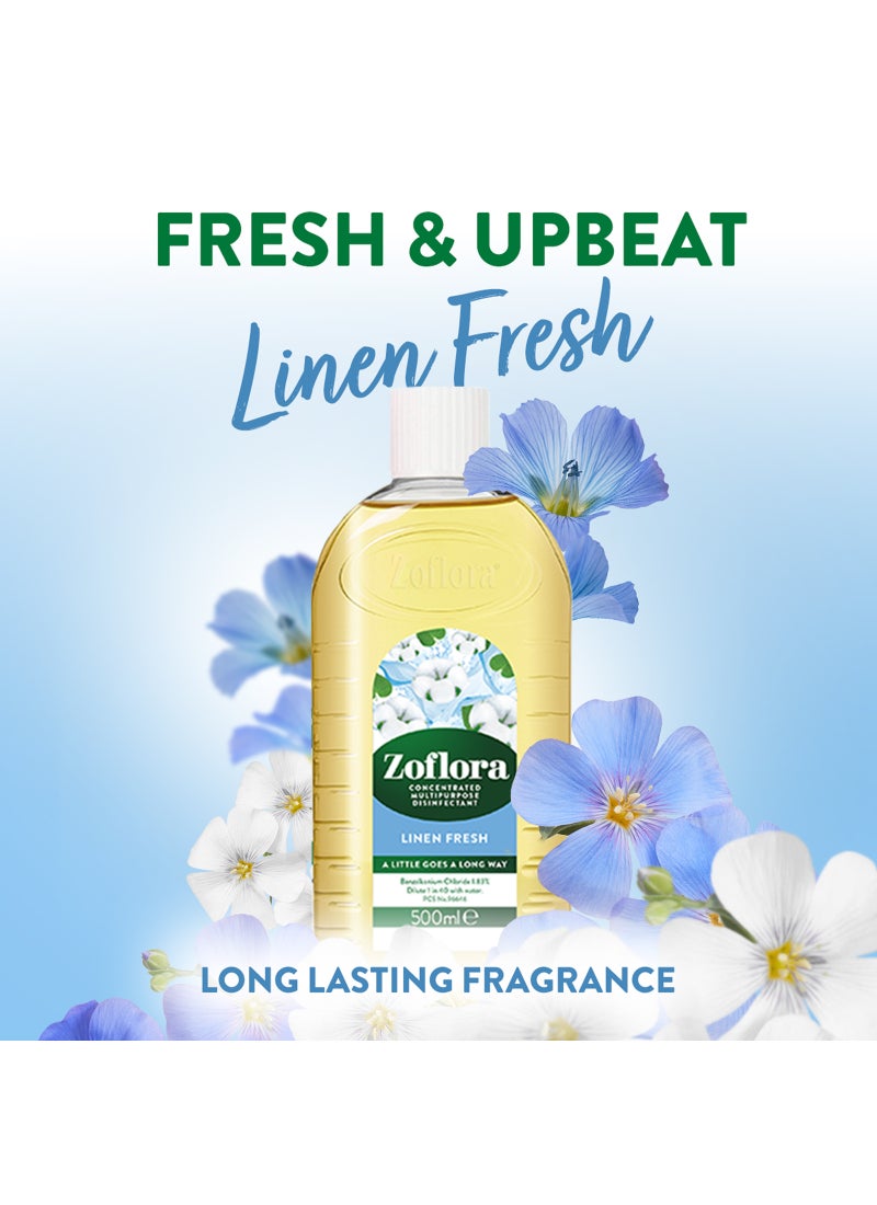 Zoflora Concentrated Multipurpose Disinfectant Linen Fresh 500ml - Image 5
