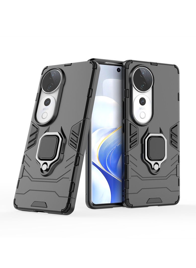 General Vivo V40 Pro Drop Resistant Stand Phone Case, Double Layer Full Body Protection + PC Hybrid Stand Back Cover for Vivo V40 Pro  - Image 1