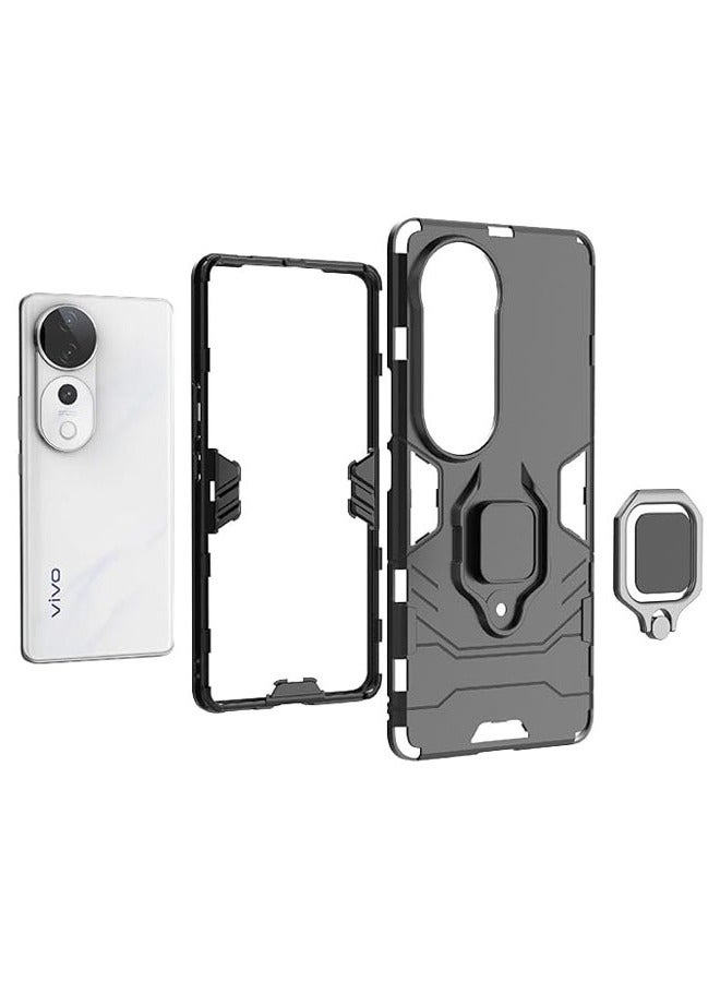 General Vivo V40 Pro Drop Resistant Stand Phone Case, Double Layer Full Body Protection + PC Hybrid Stand Back Cover for Vivo V40 Pro  - Image 2