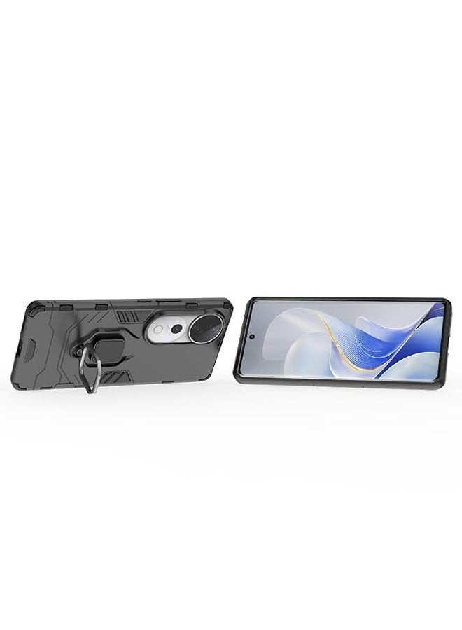 General Vivo V40 Pro Drop Resistant Stand Phone Case, Double Layer Full Body Protection + PC Hybrid Stand Back Cover for Vivo V40 Pro  - Image 3