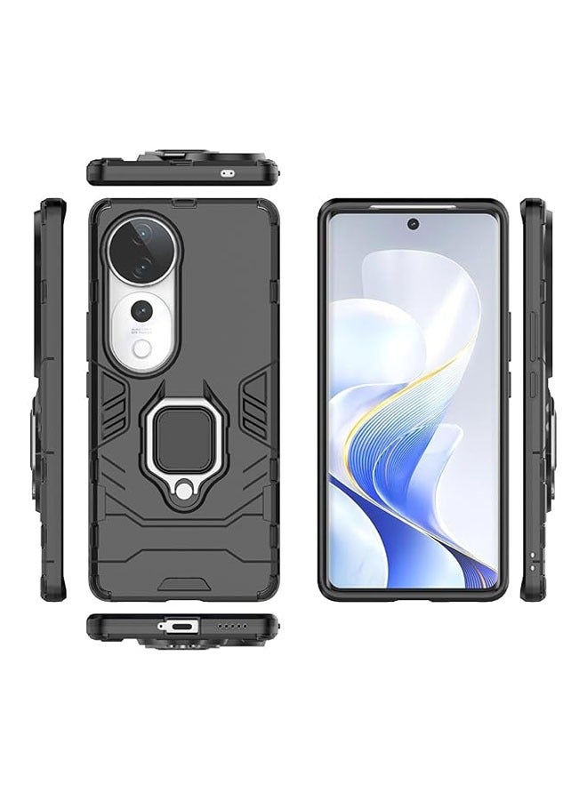General Vivo V40 Pro Drop Resistant Stand Phone Case, Double Layer Full Body Protection + PC Hybrid Stand Back Cover for Vivo V40 Pro  - Image 4