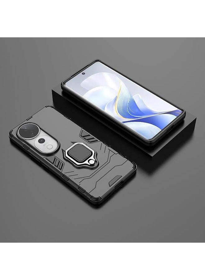 General Vivo V40 Pro Drop Resistant Stand Phone Case, Double Layer Full Body Protection + PC Hybrid Stand Back Cover for Vivo V40 Pro  - Image 5