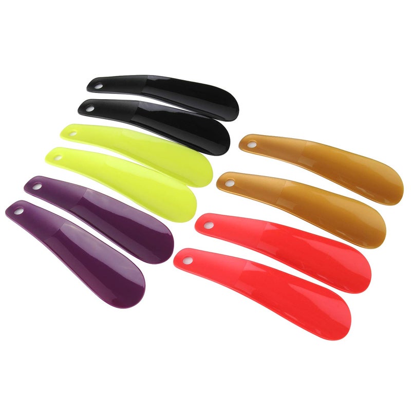 Arroyner 10Pcs Plastic Shoe Horn 6.3" Travel Shoe Horn for Men, Women and Kids Random Color - Image 1