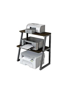 SS Tech Printer Stand with 3-Tier Storage Shelves, Large Size Multi-Purpose Desktop Organizer for Printer, Copier, Scanner, Files, and Books, 3 Layers Shelves with Steel Frame for Home and Office