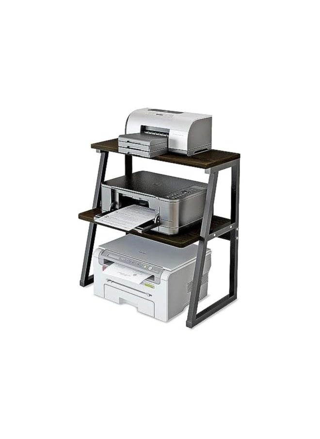 SS SS Tech Printer Stand with 3-Tier Storage Shelves, Large Size Multi-Purpose Desktop Organizer for Printer, Copier, Scanner, Files, and Books, 3 Layers Shelves with Steel Frame for Home and Office  - Image 1