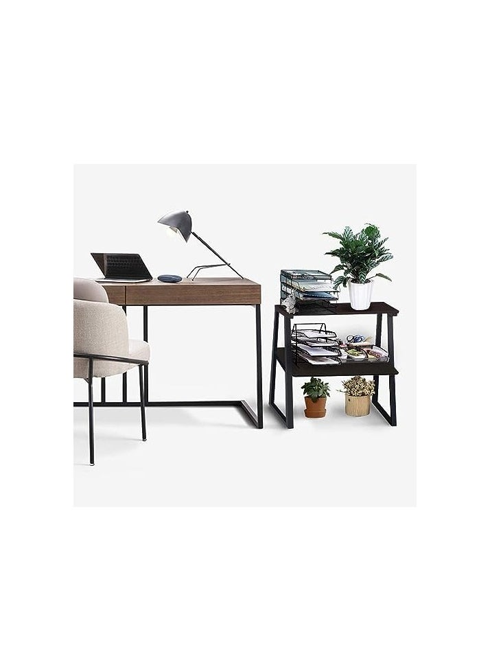 SS SS Tech Printer Stand with 3-Tier Storage Shelves, Large Size Multi-Purpose Desktop Organizer for Printer, Copier, Scanner, Files, and Books, 3 Layers Shelves with Steel Frame for Home and Office  - Image 4