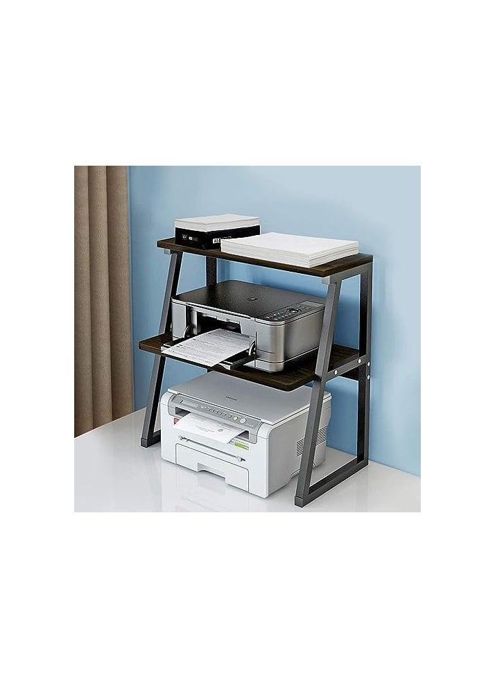 SS SS Tech Printer Stand with 3-Tier Storage Shelves, Large Size Multi-Purpose Desktop Organizer for Printer, Copier, Scanner, Files, and Books, 3 Layers Shelves with Steel Frame for Home and Office  - Image 5