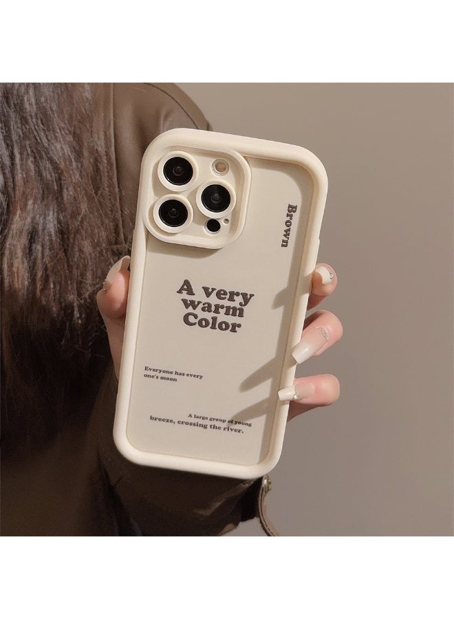 NIBEMINENT Simplified Alphabet Protective TPU Case Cover For iPhone 16 Plus, Centered Bold Text