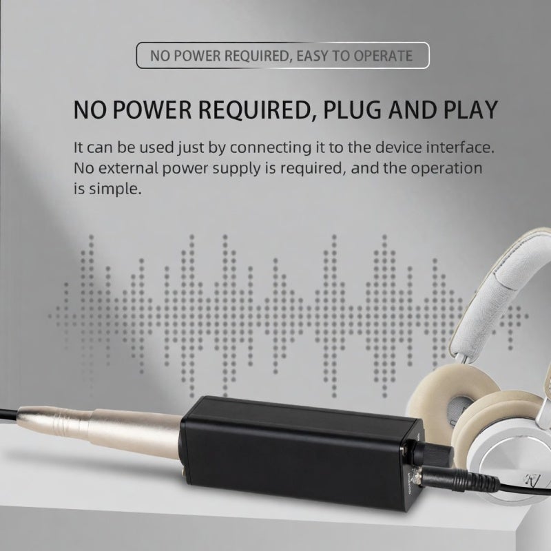 Headphone Amp Black Aluminum Alloy Plug And Play Individual Volume Control - Converts XLR Stereo Input to 3.5mm Output Headphone Amplifier for Band Performances Music Creation Live - Image 5