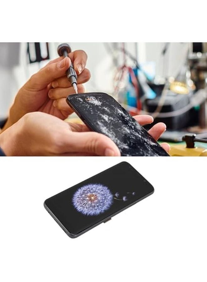 S9 Plus 6.2 بوصة شاشة LCD كاملة تجميع الديجيتايزر مع مجموعة إصلاح فضي رمادي - Image 5