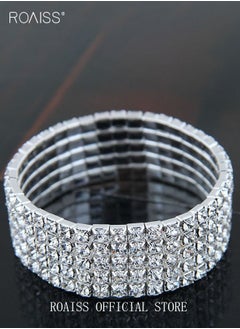 roaiss 4-Piece Set of Jewelry Diamond Necklace Earrings Ring Bracelet  European Style Elegant and Noble Jewelry  Gift  - Image 5