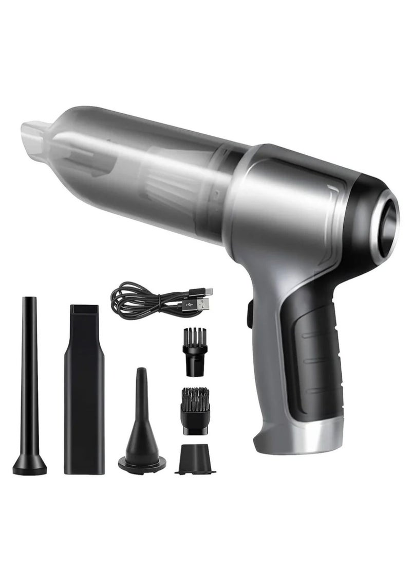 Denx Portable wireless car vacuum cleaner, 2 in 1, broom and blower with multiple heads for cleaning different places, 120 watts power - Image 5