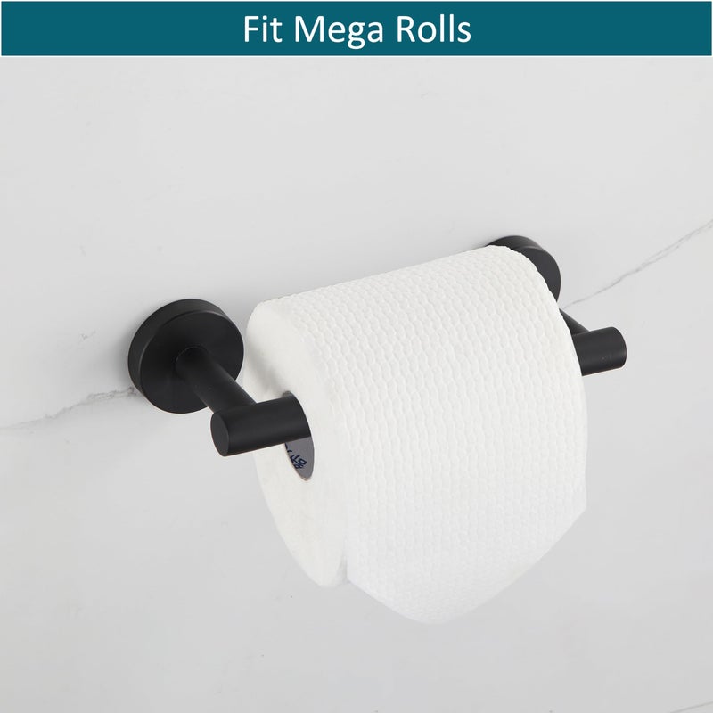 BVL Toilet Paper Holder Matte Black Wall Mount Stainless Steel 304 Large Mega Roll - Image 4