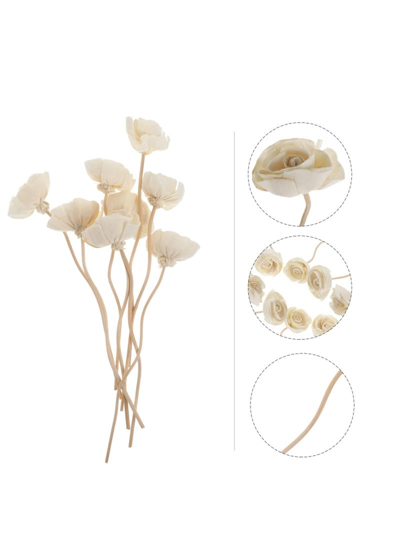 8pcs Rattan Reed Diffuser Sticks Flower Shaped Oil Diffuser Sticks Essential Oil Diffuser Sticks Refill for Home Fragrance
