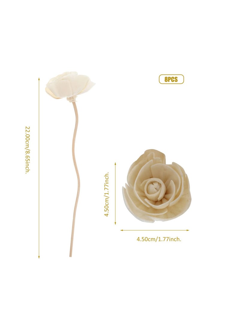 8pcs Rattan Reed Diffuser Sticks Flower Shaped Oil Diffuser Sticks Essential Oil Diffuser Sticks Refill for Home Fragrance
