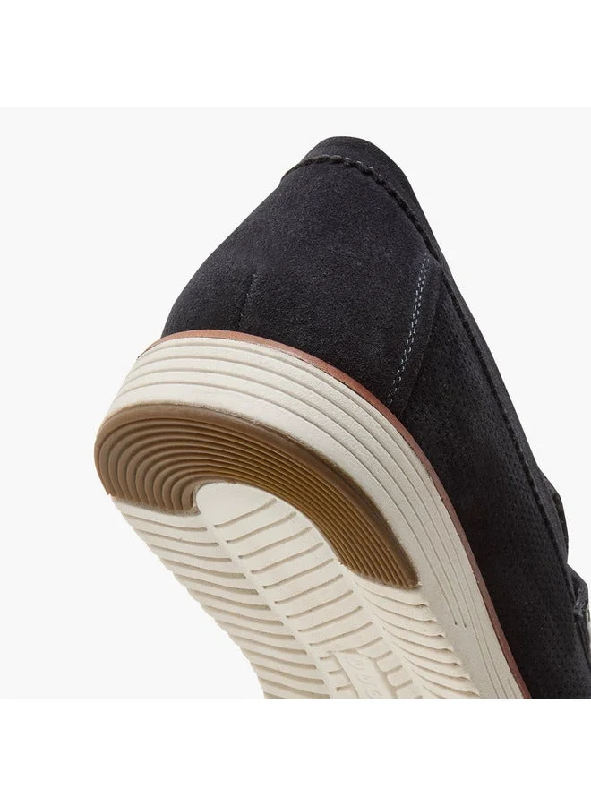 DUCHINI Men's Textured Slip-On Loafers