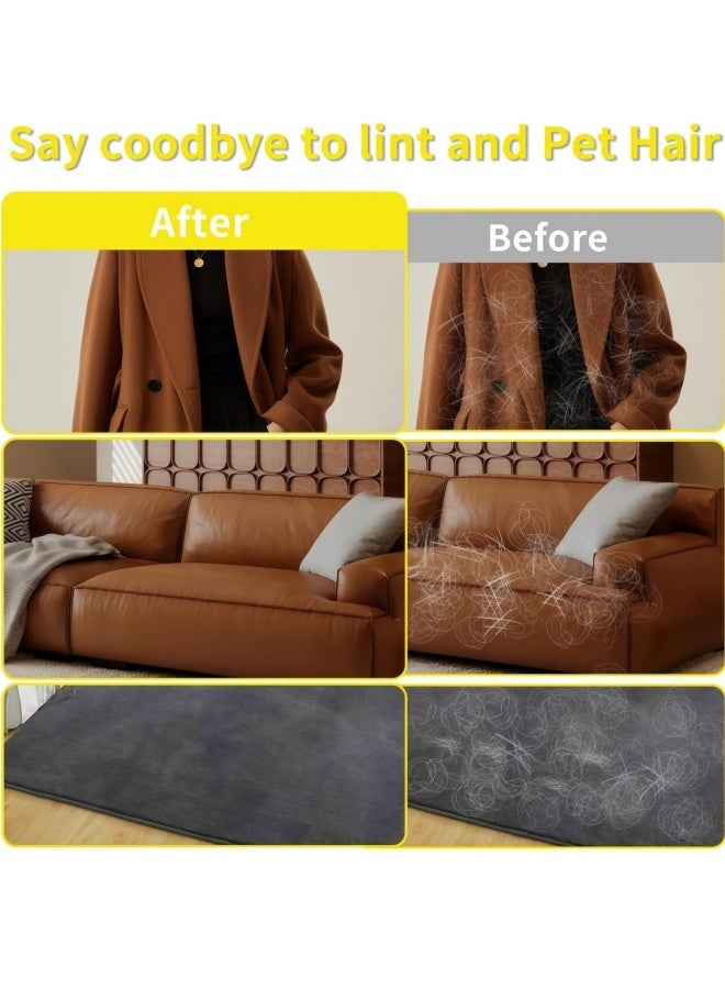 قفاز لإزالة شعر الحيوانات الأليفة للقطط والكلاب قفازات كهربائية قابلة لإعادة الاستخدام لإزالة شعر الحيوانات الأليفة، أداة لإزالة شعر الحيوانات الأليفة من الأريكة والملابس والسجاد ومقاعد السيارة (وردي) - Image 4