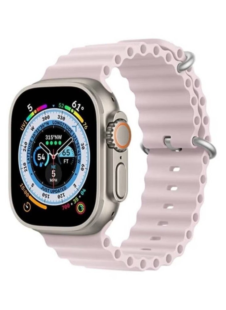 Generic - Sport New Silicone Band Compatible with Apple Watch Ultra Ocean 42/44/45/49mm Strap for iWatch Series Ultra 8 7 6 5 SE - Image 1