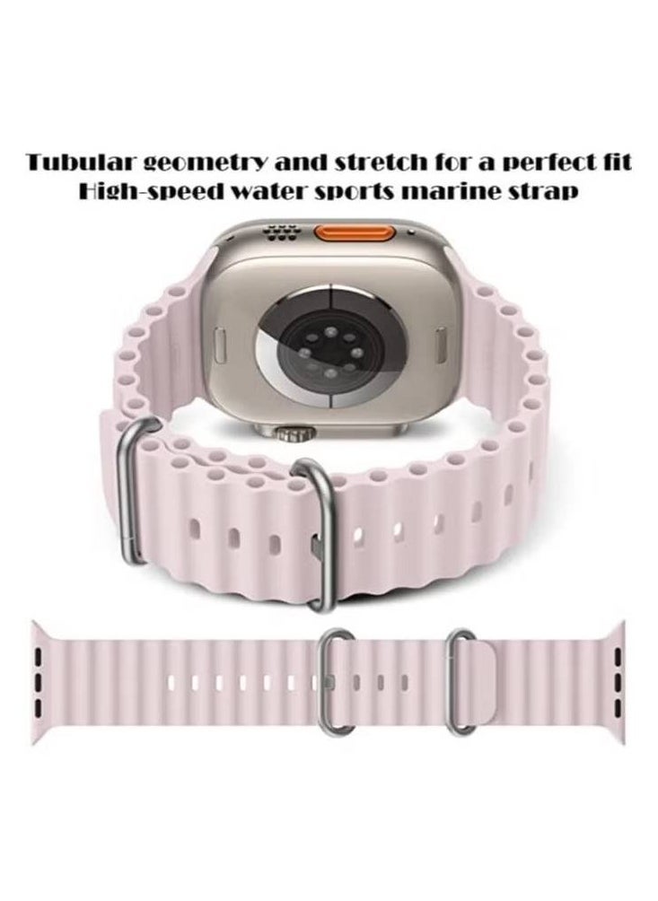 Generic - Sport New Silicone Band Compatible with Apple Watch Ultra Ocean 42/44/45/49mm Strap for iWatch Series Ultra 8 7 6 5 SE - Image 1
