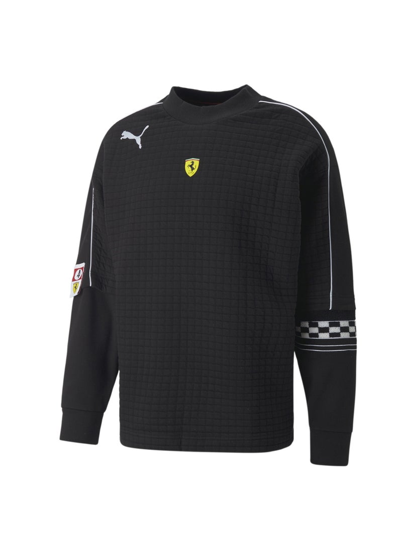 بوما - سويت شيرت Scuderia Ferrari Race Statement برقبة دائرية ضيقة للرجال - Image 1