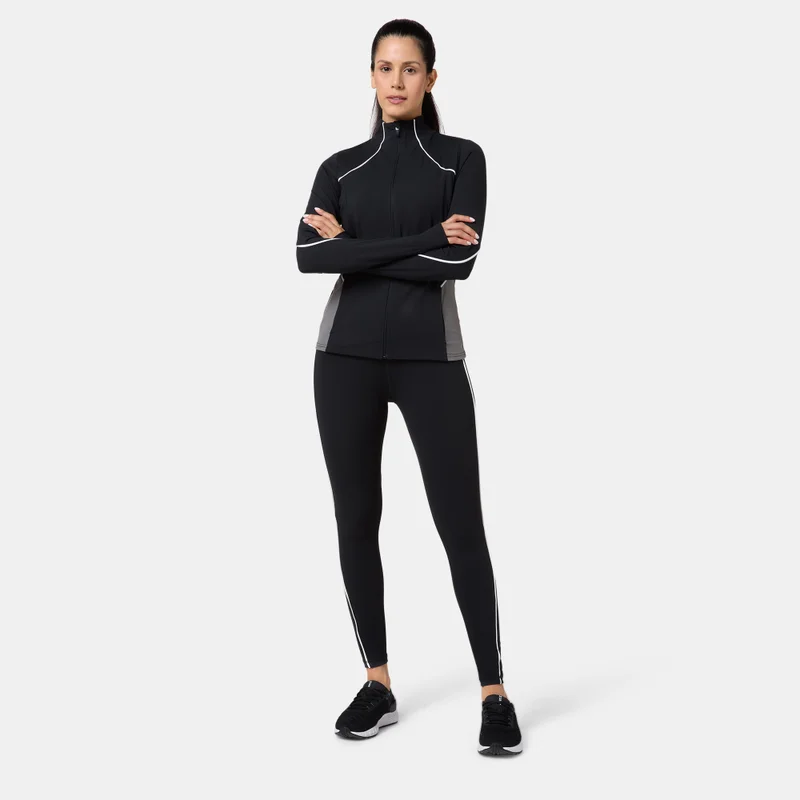 Sun And Sand Sports Black Women's Piping Jacket for Women | Best Price UAE
