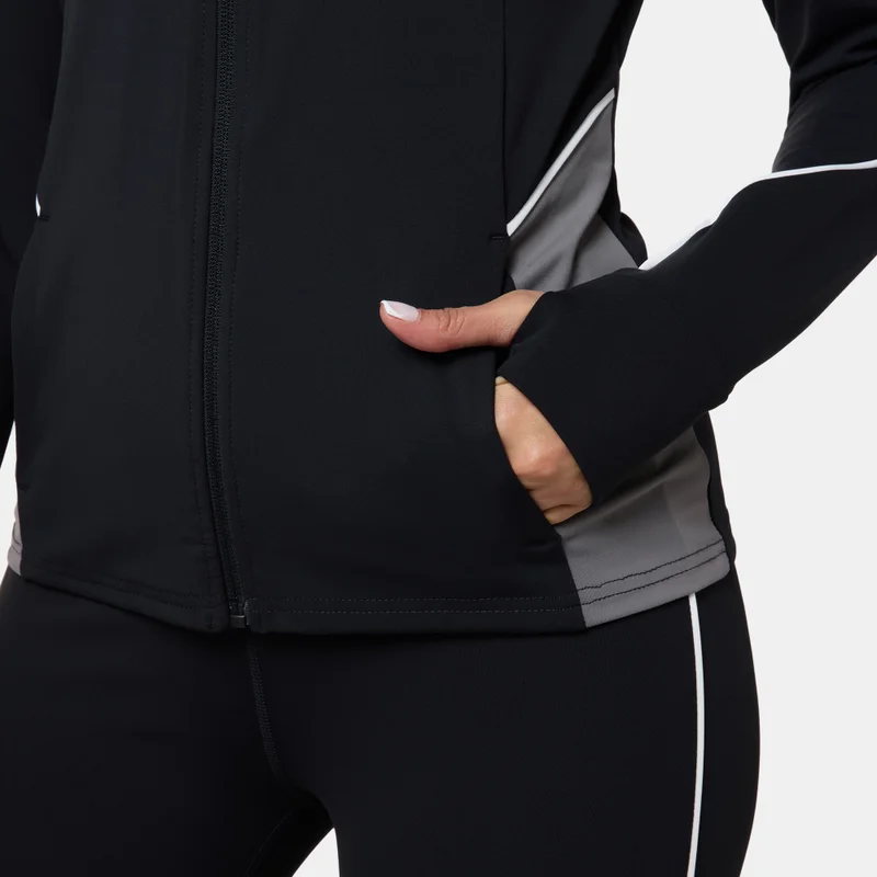 Sun And Sand Sports Black Women's Piping Jacket for Women | Best Price UAE