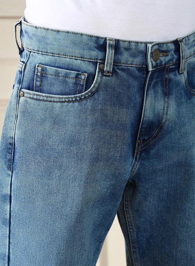 Dennis Lingo  Mid Rise Faded Relaxed Fit Jeans for Men | Best Price UAE
