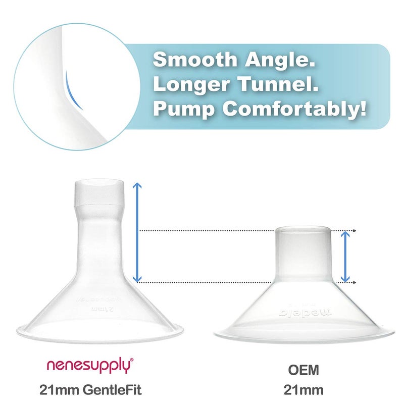 Nenesupply Pump Parts with 21mm Flanges Compatible with Medela Pump in Style Parts Accessories Breast Pump Not Original Medela Pump Parts Incl. 21mm Flange Breastshield Connector Valve Membrane Tubing - Image 4