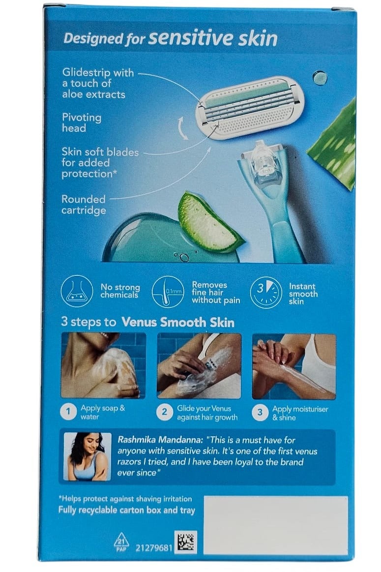 Gillette Venus razor with exceptional protection for sensitive skin. - Image 2