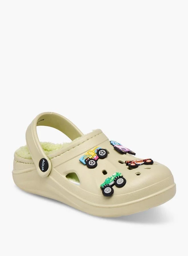 Aqua Jibbitz Accent Clogs with Backstrap