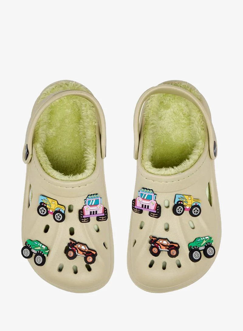 Aqua Jibbitz Accent Clogs with Backstrap