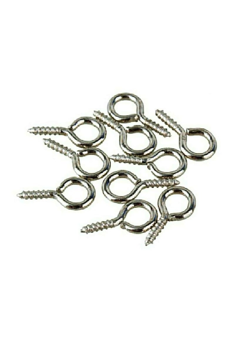 Metal Brass Eye Hooks for ArtsJewelery and Curtain Spring Hooks Pack of 40 Pcs  - Image 1