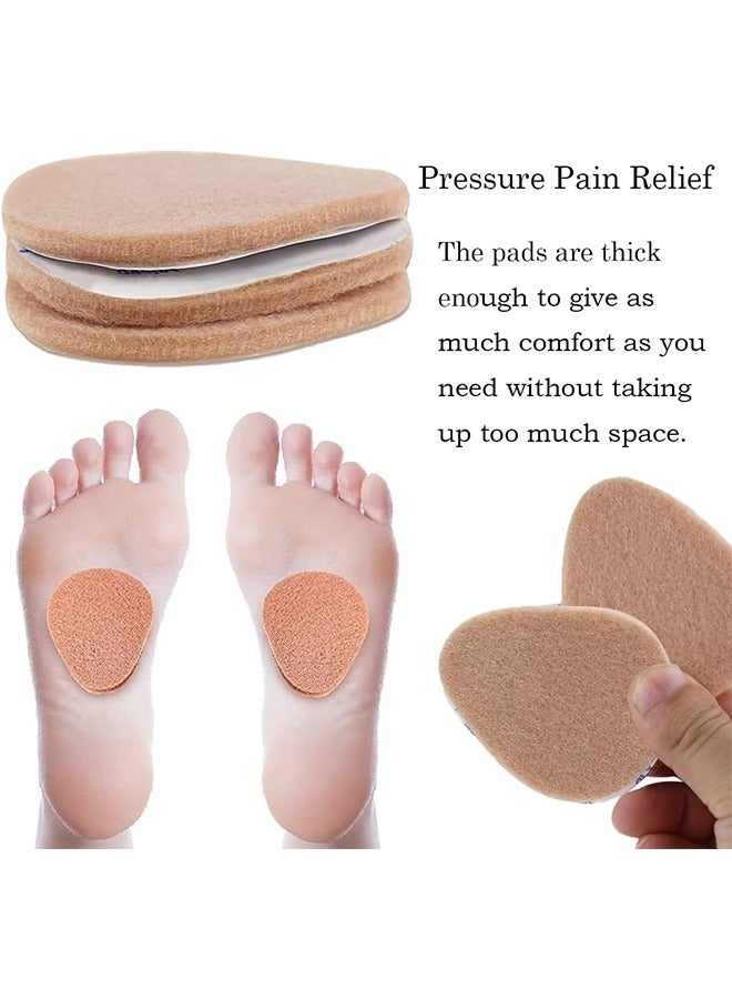 Felt Metatarsal Pads, 12 Pieces Metatarsal Foot Pads for Women and Men, Ball of Foot Cushion Forefoot Support Pads, Shoe Pads, Foot Pads for Pain Relief (Skin Tone) - Image 3