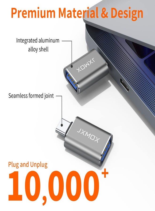 JXMOX USB C to USB Adapter [2-Pack], Thunderbolt 3 to USB 3.0 OTG Adapter Compatible with MacBook Pro,Chromebook,Pixelbook,Microsoft Surface Go,Samsung Galaxy S10 S20 S21 S22 Ultra,iPhone 15 16 17 Pro Max - Image 5