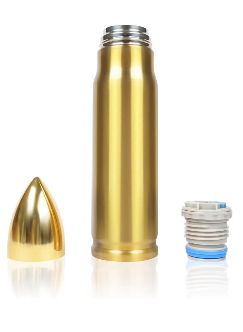 Excefore Cool Stainless Steel Water Flask, 17 oz 500 ml Creativity Tumbler Water Bottle, Vacuum Insulated Cup Travel Mug Flasks No Logo, Gifts for Men Him Dad, Birthday Gifts for Boyfriends, Husband Gifts - Image 1