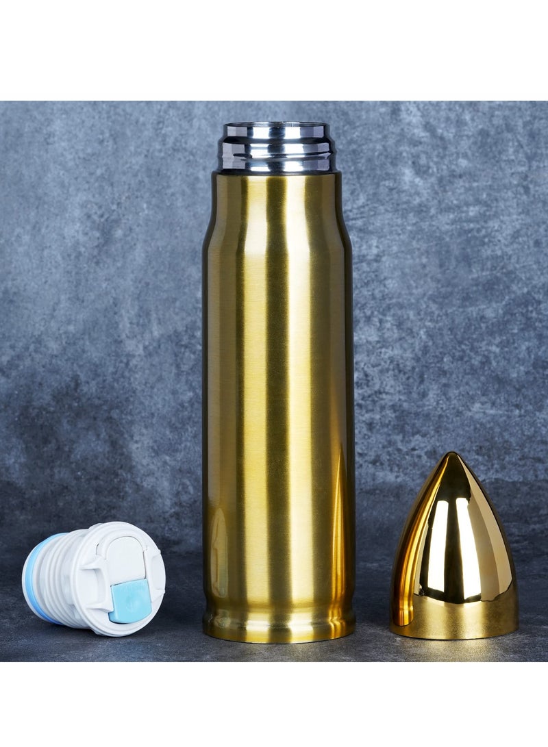 Excefore Cool Stainless Steel Water Flask, 17 oz 500 ml Creativity Tumbler Water Bottle, Vacuum Insulated Cup Travel Mug Flasks No Logo, Gifts for Men Him Dad, Birthday Gifts for Boyfriends, Husband Gifts - Image 2