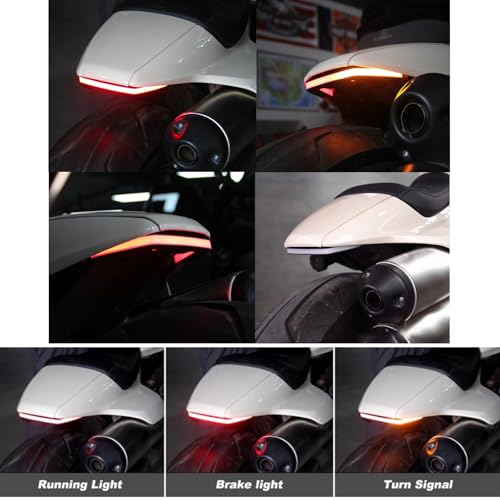 NEOCHIAEVO Motorcycle Tail Tidy Fender Eliminator Kit Rear Taillight Turn Signals Light with Side mount License Plate Bracket Compatible Harley with Sportster S 1250 RH1250S 2021+ - Image 2