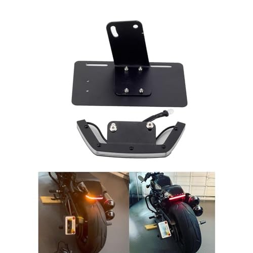 NEOCHIAEVO Motorcycle Tail Tidy Fender Eliminator Kit Rear Taillight Turn Signals Light with Side mount License Plate Bracket Compatible Harley with Sportster S 1250 RH1250S 2021+ - Image 1