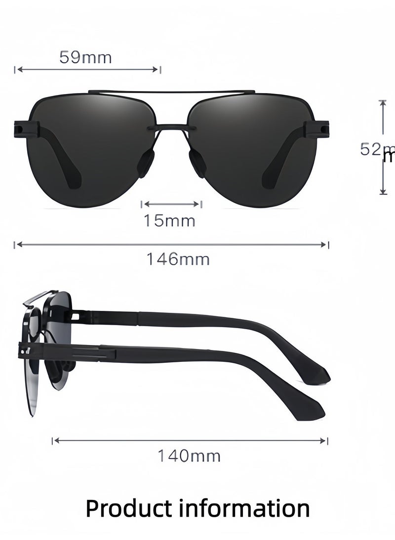 UV400 polarized sunglasses, suitable for both men and women, fashionable men's sunglasses, suitable for desert driving, beach camping, outdoor activities - Image 5