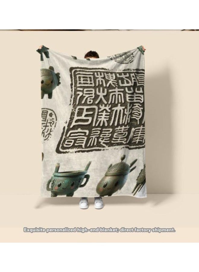 general Flannel thin blanket (warm and comfortable, suitable for sleep, gaming, dust removal and sandproof) 150cm*200cm - 160 - Image 1