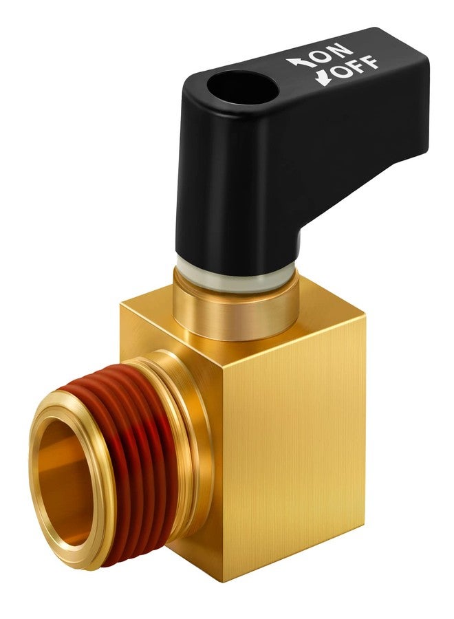SUNROAD Air Compressor Valve ,Ball Type Drain Valve Brass Mini Ball Valve, 1/4 Inch NPT Male x NPT Female for Air Compressor - Image 1