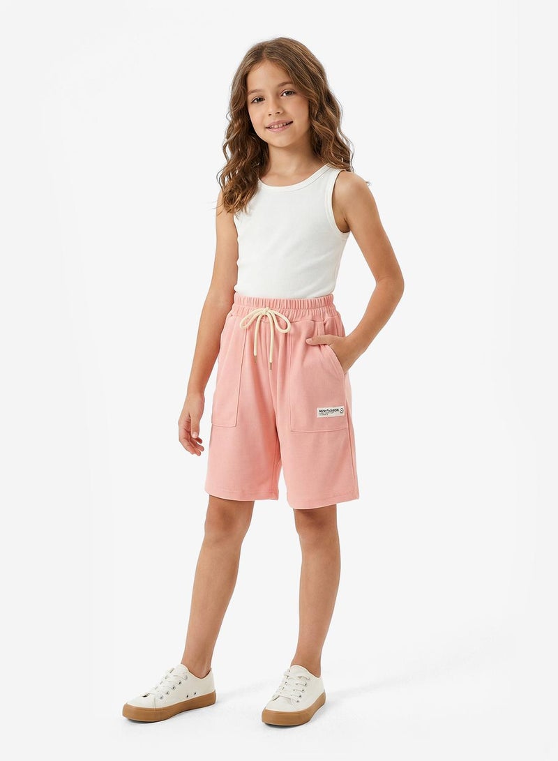 Pinata Pink Casual Sweat Shorts - Image 1