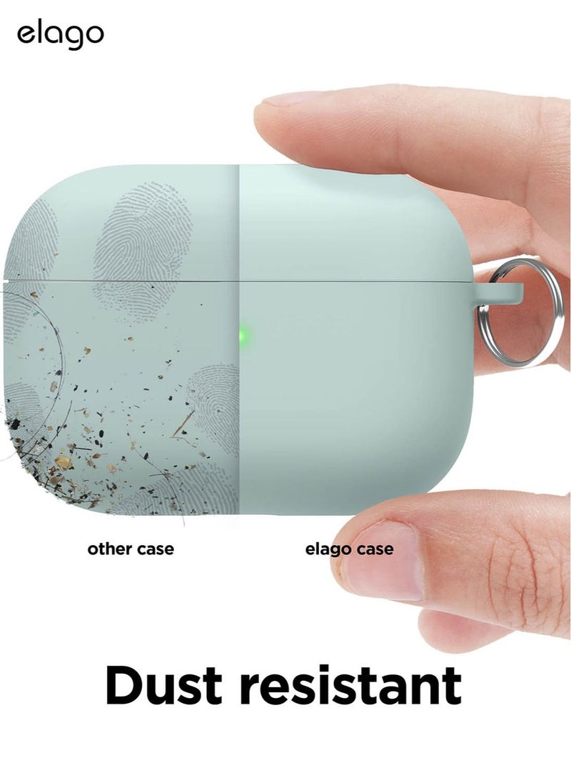Elago - Liquid Hybrid Hang for Airpods Pro 2nd Gen (2022) Case Cover with Carabiner - Mint - Image 1
