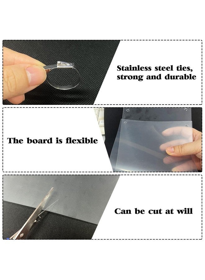 CODOHI 10 Pcs Pet Cage Liner 15.7'' X 6'', Cage Urine Guard Side Lining Clear Sheet With 50 Pcs Stainless Steel Zip Ties, Anti-Urine Side Lining Sheet For Rabbit Guinea Pig Hamster Ferret Chinchilla - Image 4